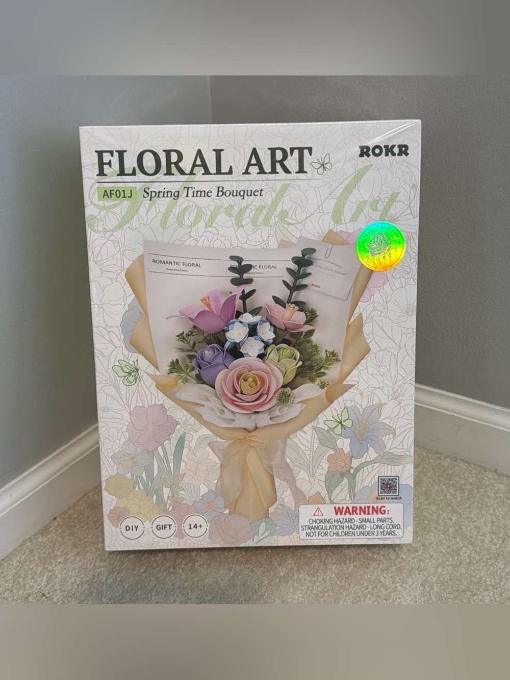 ROKR DIY Miniature Kit Spring Time Bouquet Floral Art Building Set NEW SEALED